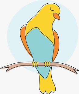 站在树枝上的小鸟矢量图