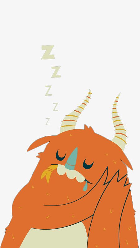 睡觉流口水的怪兽牛