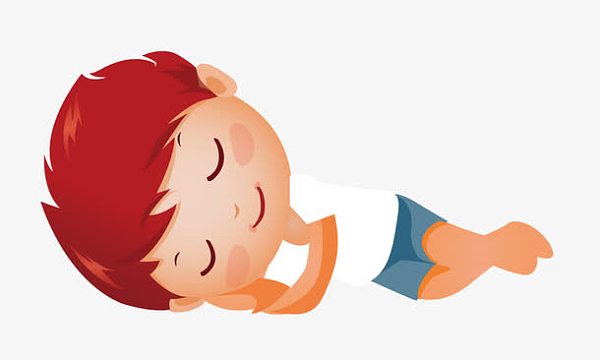 的男孩png水彩手绘睡觉的家庭人物aipng睡着的卡通女孩aipng睡觉的矢