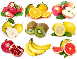 手绘水果素材3d卡通 