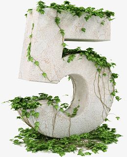 绿色立体数字花藤劳动节