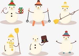六个雪人