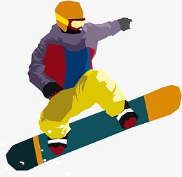 矢量滑雪的人