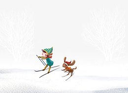 冬天滑雪