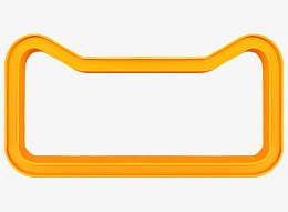 金色猫头轮廓边框