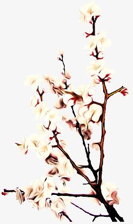 梅花油画