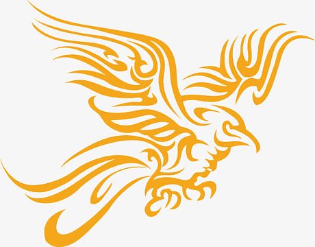 鹰aipng精美红色渐变的纹身刺青矢量图aipng精美时尚花纹卷纹设计矢量