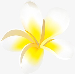 黄色卡通唯美鸡蛋花