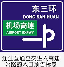 通过互通立交进入高速公路的入口