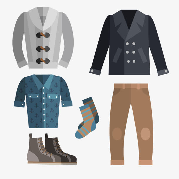 矢量男士毛衣素材免费下载_觅元素