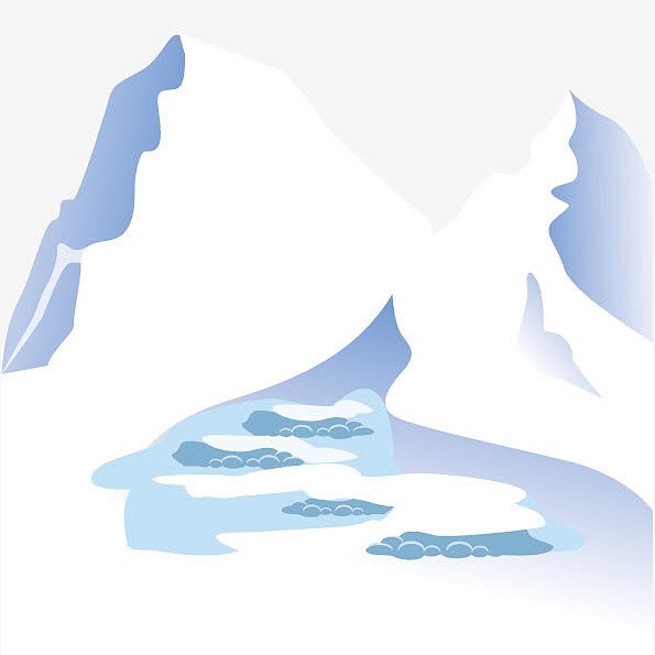 冰川冰山矢量素材图
