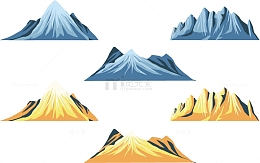 矢量图山峰笔刷