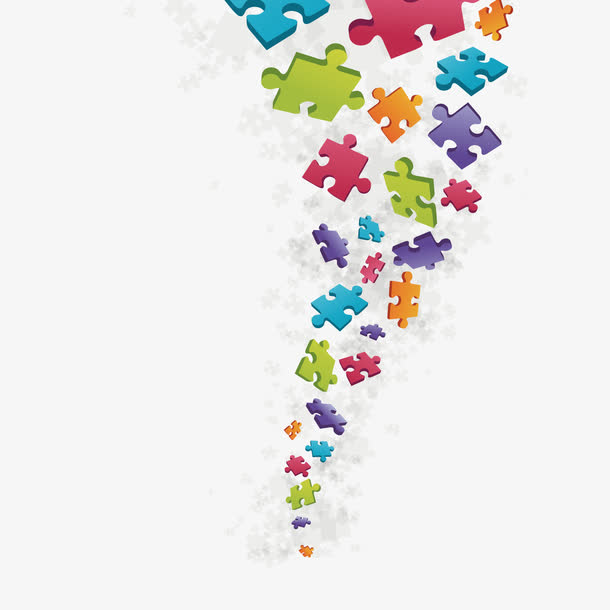 矢量拼图装饰图案