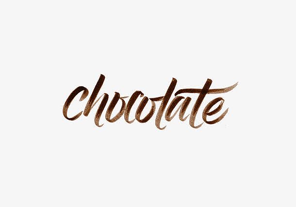 巧克力颜色创意字体
