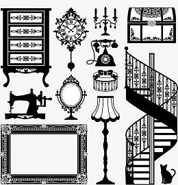 欧式家居矢量素材