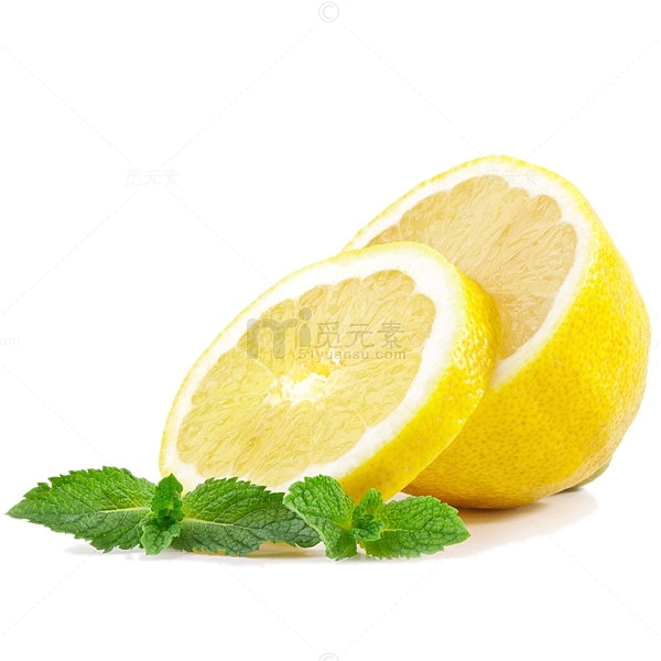 柠檬切片黄色柠檬切片高清装饰