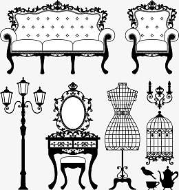 欧式家居矢量素材