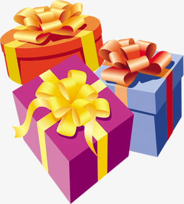 圆形可爱卡通礼物