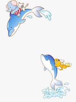 卡通海豚