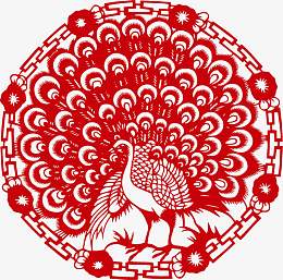 孔雀剪纸