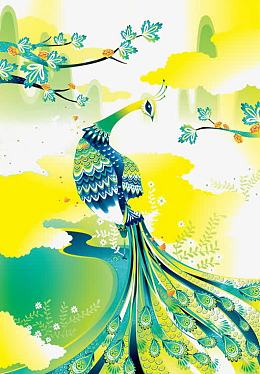 绿色孔雀
