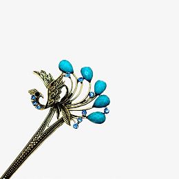 景泰蓝孔雀造型发饰