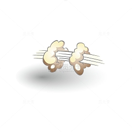 速度过快的尘土烟气矢量素材