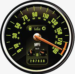 赛车速度仪表板