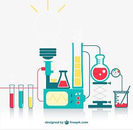 化学器皿背景矢量素材下载