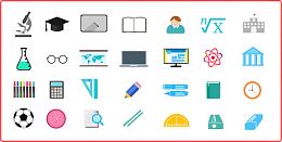 学习用品矢量图集