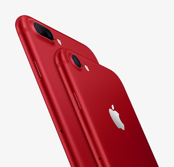 红色苹果7手机