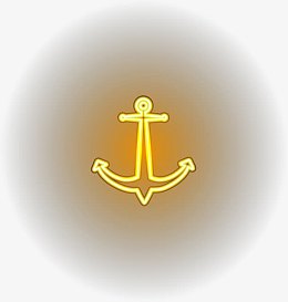 海洋锚船霓虹矢量