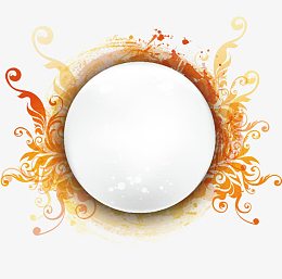 时尚花纹圆形边框