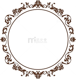 欧式大气圆形边框纹饰
