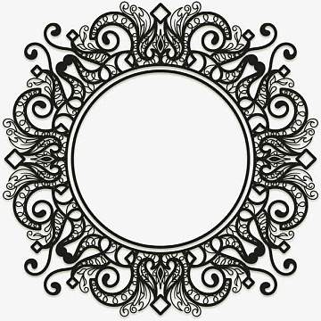 圆形花纹边框