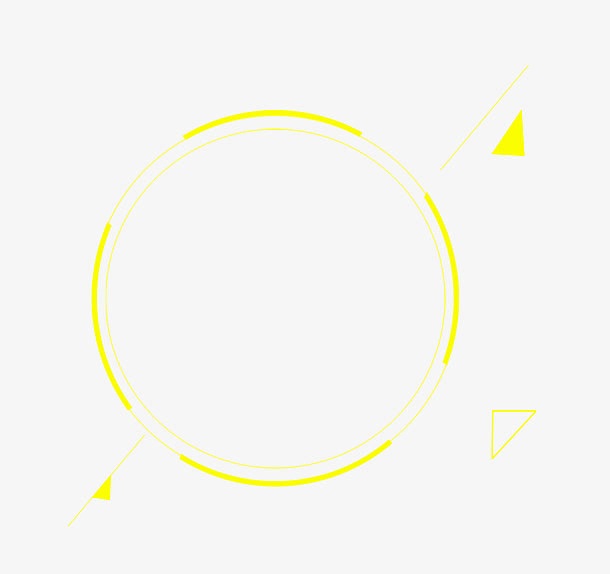 黄色圆形创意几何