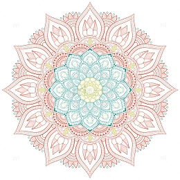 复古圆形花纹