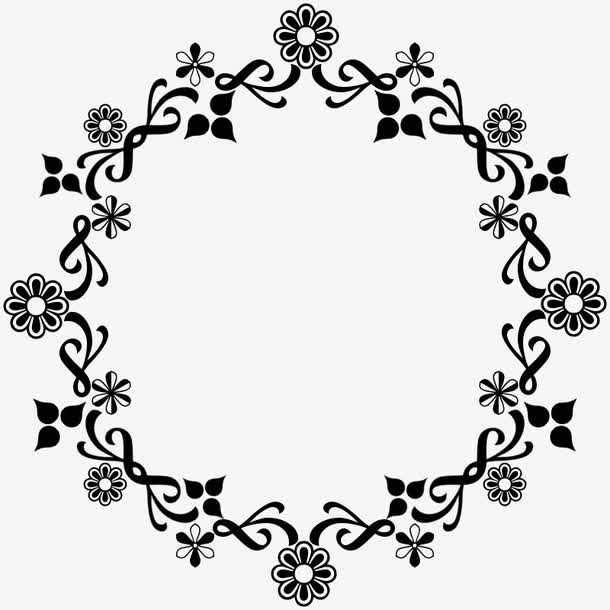 花形黑色边框