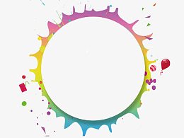 炫彩圆形背景素材