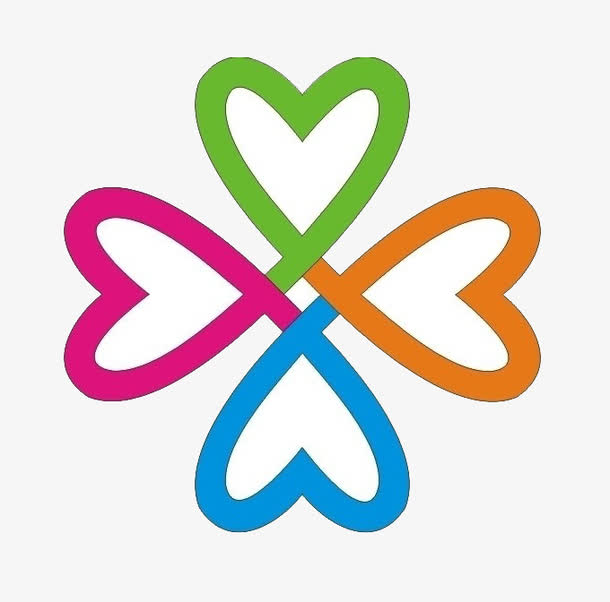 交叉在一起的爱心