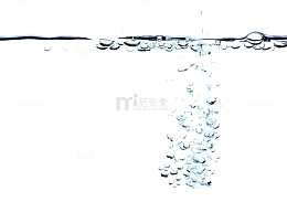 平静的水面下的泡泡