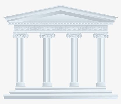 欧式城堡建筑矢量图