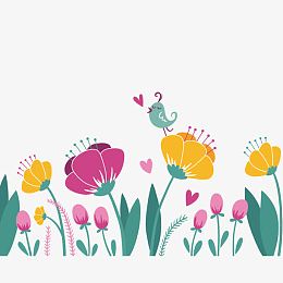 在花枝头唱歌的小鸟