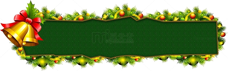 圣诞节绿色边框