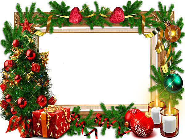 圣诞树装饰的边框
