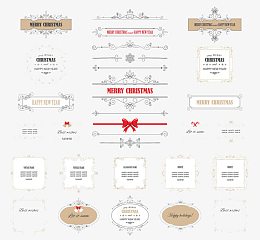 圣诞线条边框高清免扣素材