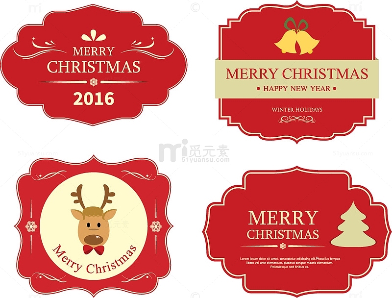 欧式圣诞促销打折标签矢量素材