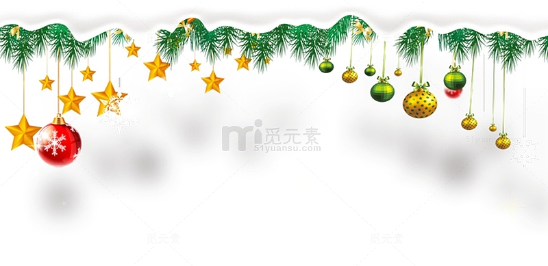 圣诞彩球装饰边框