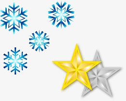 圣诞雪花元素免抠png