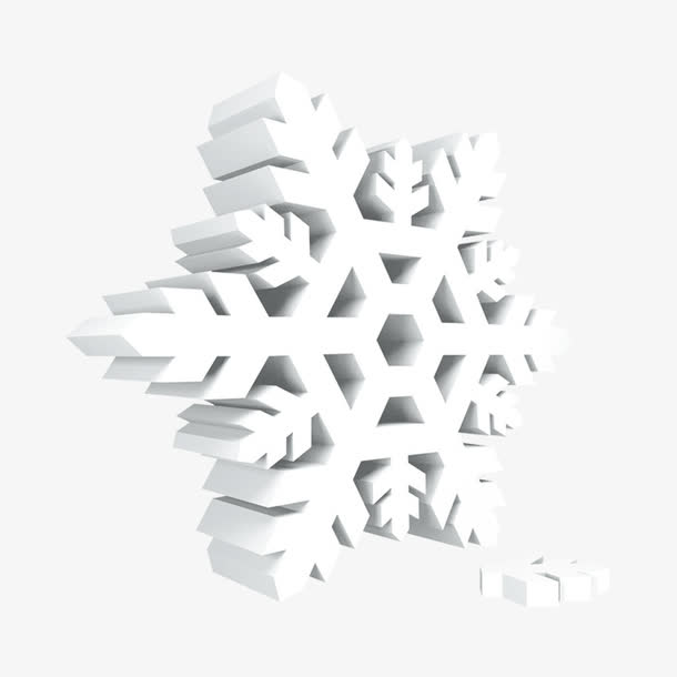 雪花3d立体矢量素材